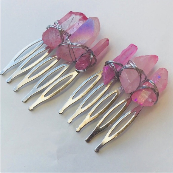 Bloodstone Treasures Accessories - 💘2xHP💘”Sleeping Beauty Set" Quartz Hair Comb